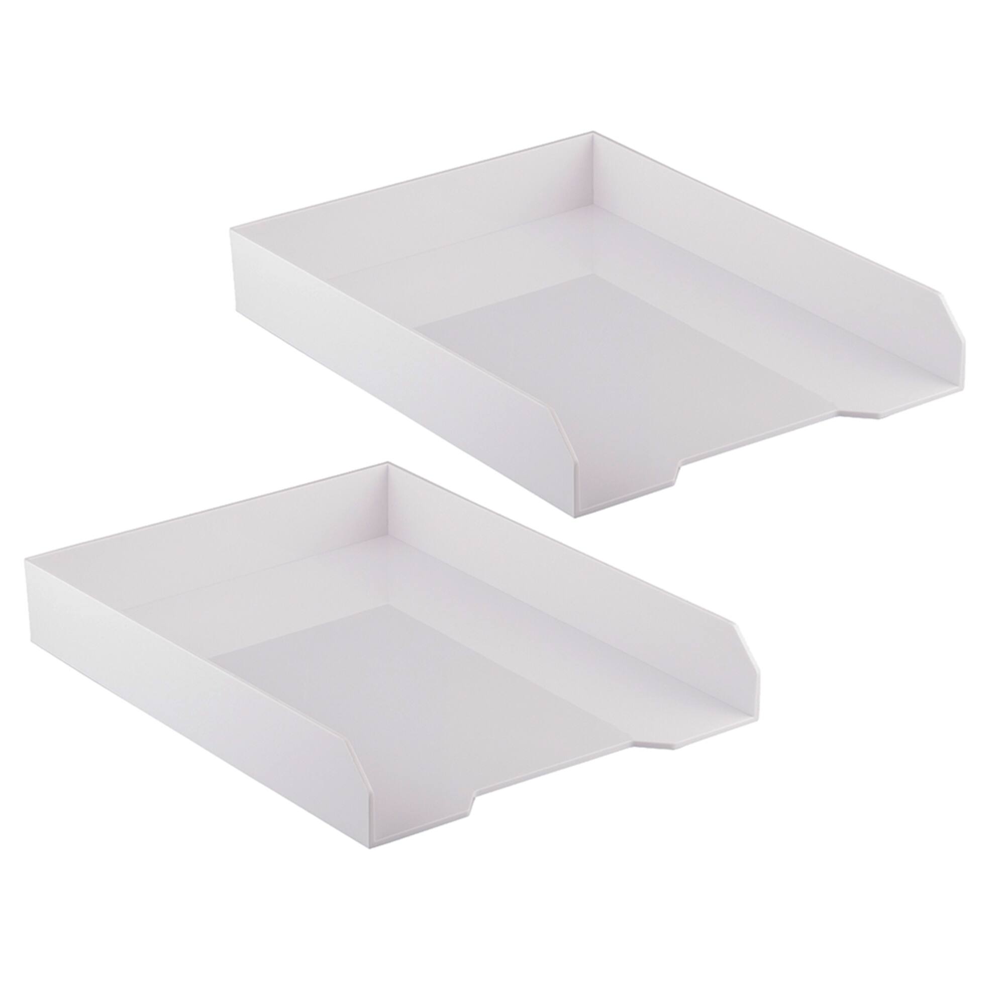 JAM Paper White Stackable Deluxe Desktop Organizer Set